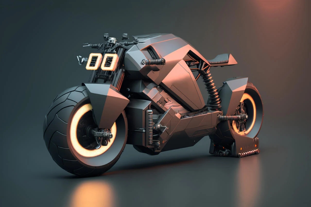由人工智能设计的特斯拉Cyberbike概念车